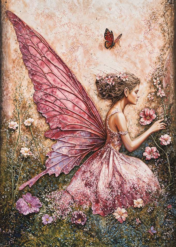 Fair Butterfly Wildflower Pink
