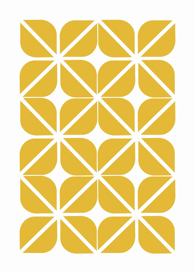 Mustard Yellow Geometric Art