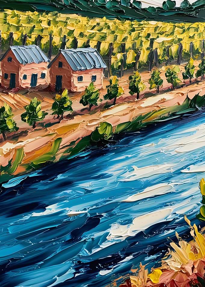 River Landscape Painting