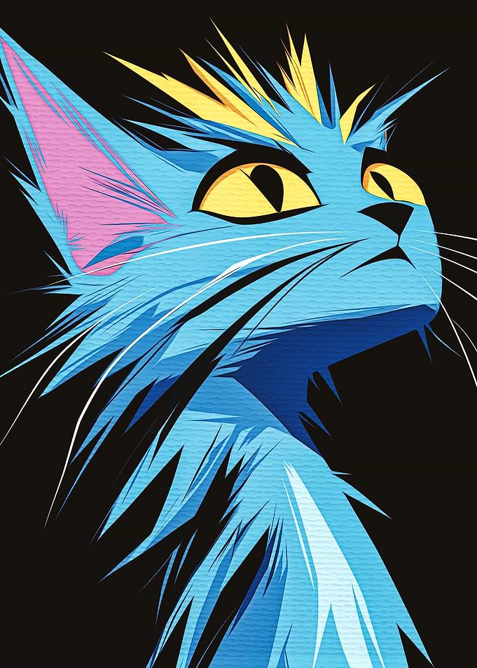 Blue Cat Portrait