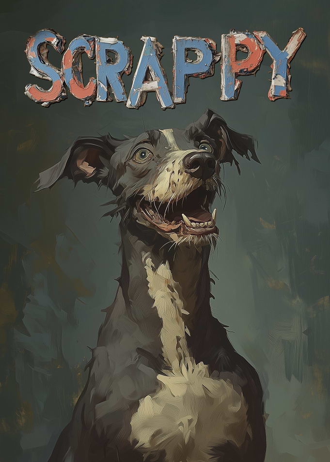 Scrappy Dog Portrait