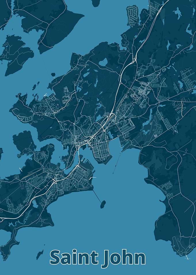 Saint John City Map