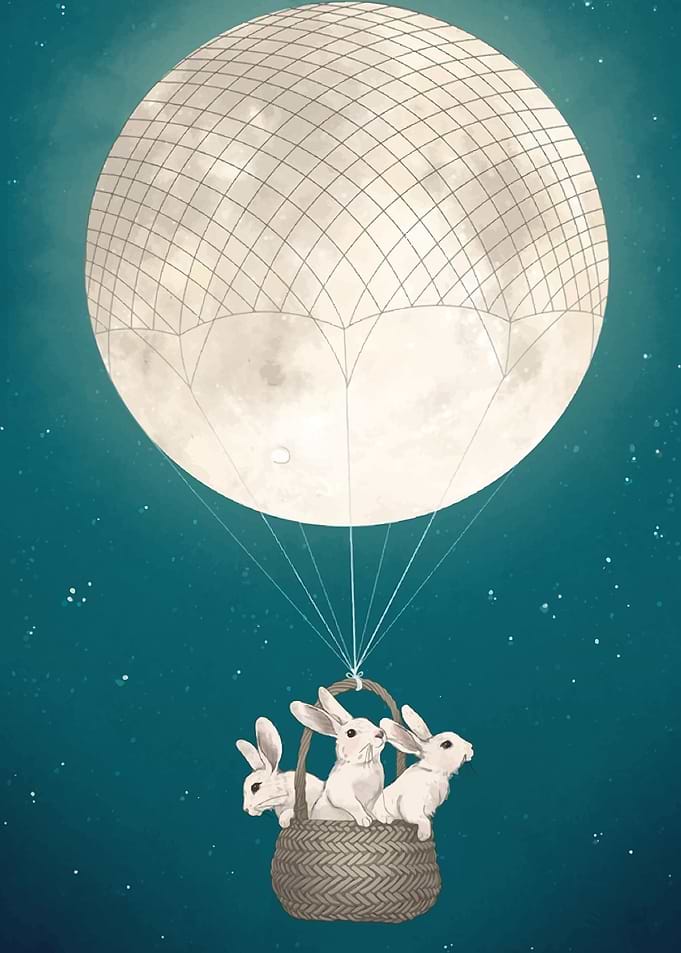 Moon Balloon Bunnies