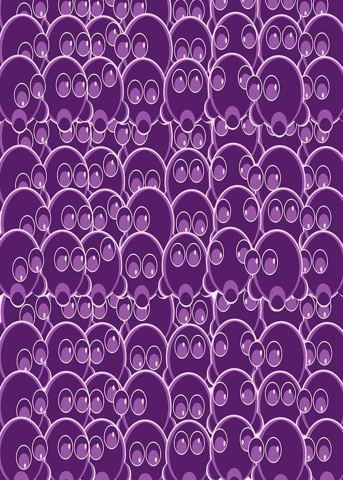 Purple cute rocket Pattern