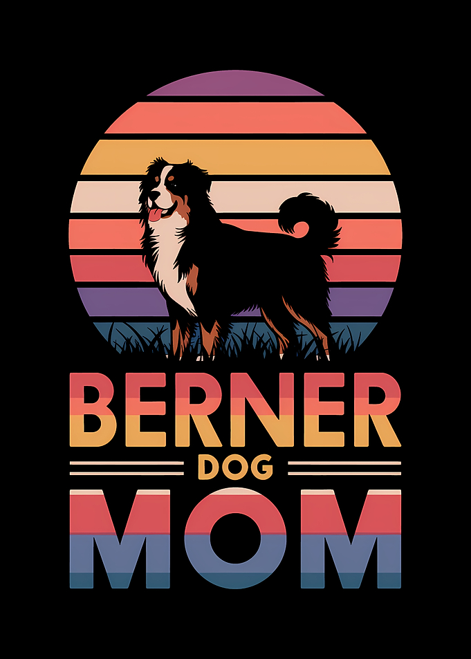 Berner Dog Mom Retro Bernese Mountain Dog Design