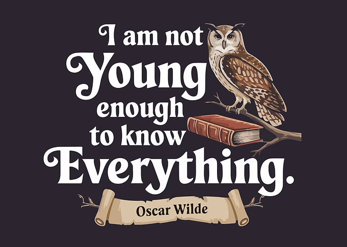 Oscar Wilde Quote Owl