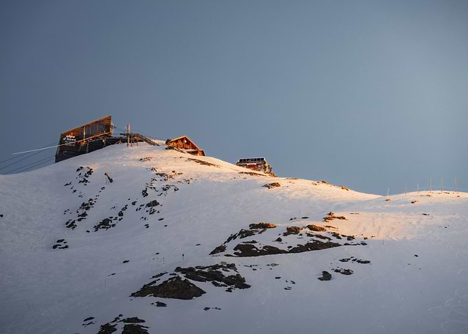 Mountaintop Cabin at Sunset