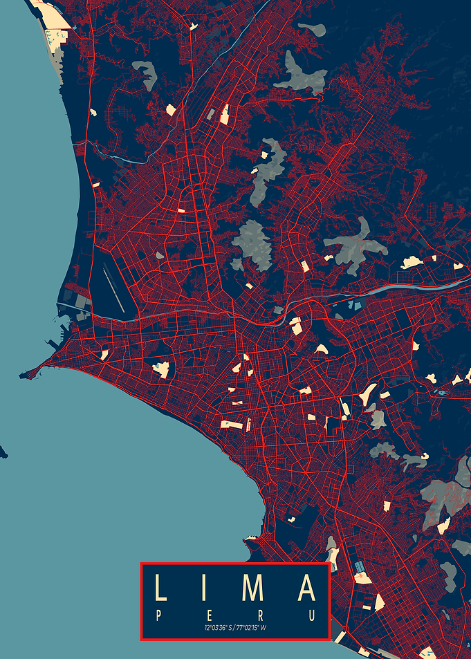 Lima City Map Peru Hope