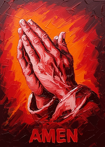 Praying Hands Painting
