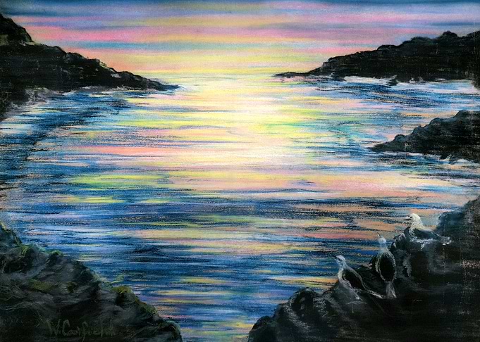 Pastel Sunset Seascape