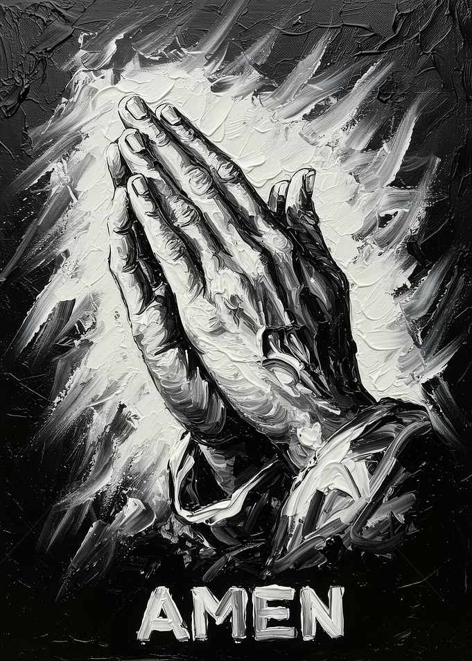 Praying Hands Painting