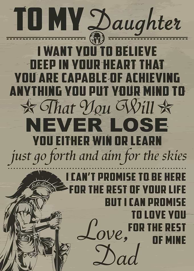 To My Daughter Inspirational Quote