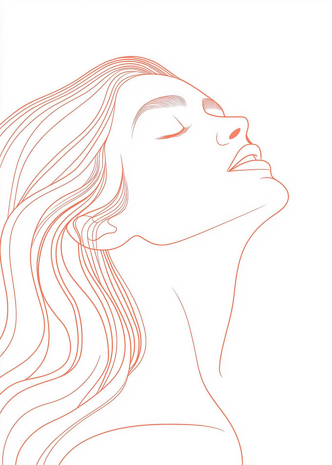 Line Art Woman Portrait
