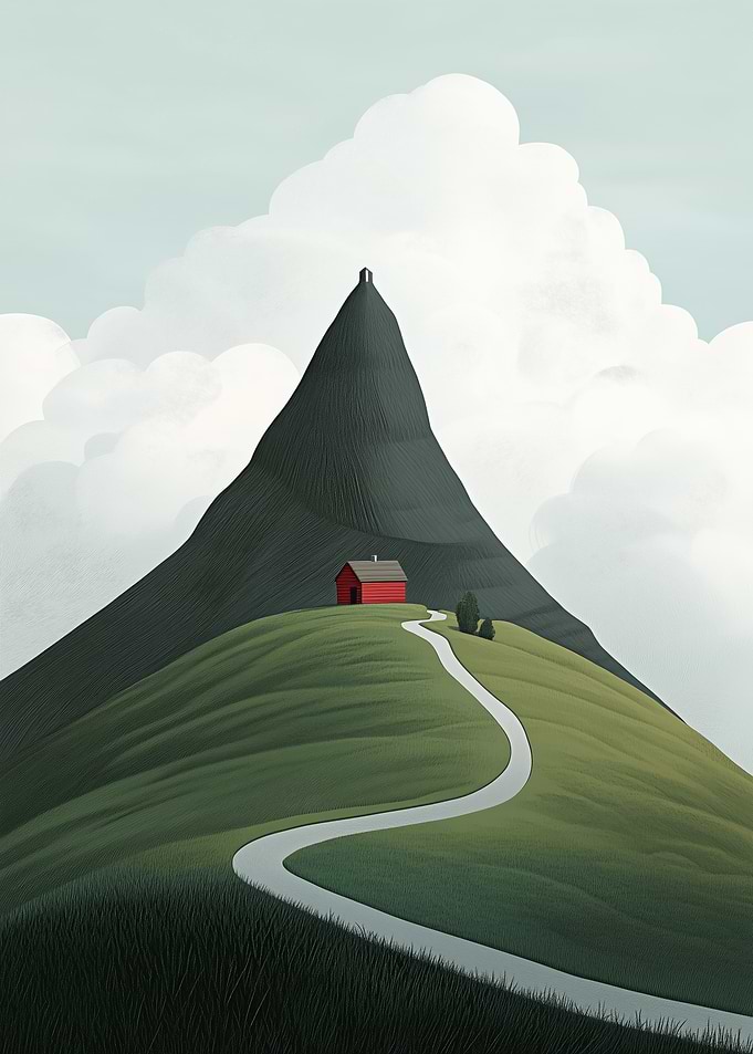 Red House on a Hill