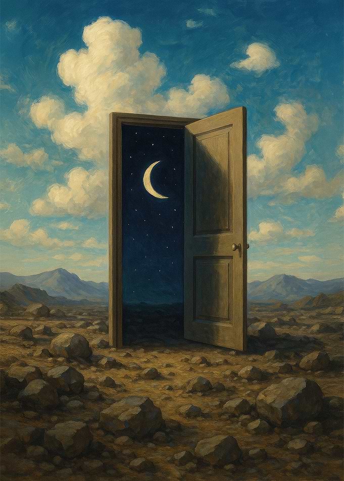 Open Door to Night Sky