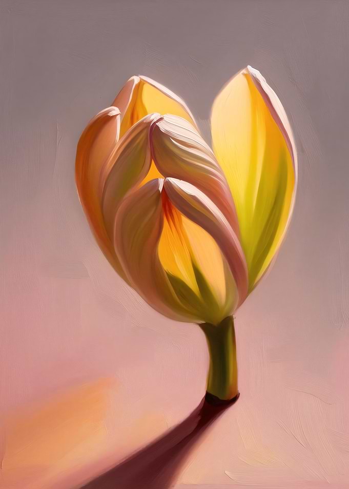 Yellow Tulip Oil Painting