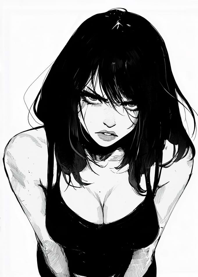 Angry Anime Girl, Portrait