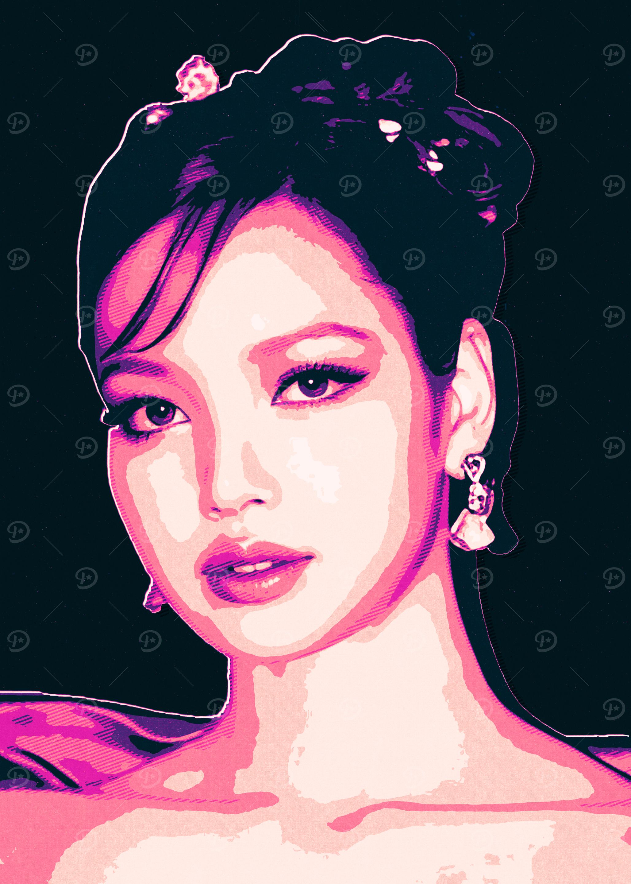Lisa Blackpink K-Pop Star Portrait