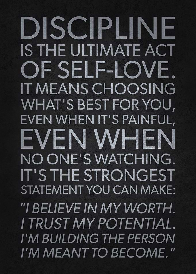 Discipline: Self-Love Quote