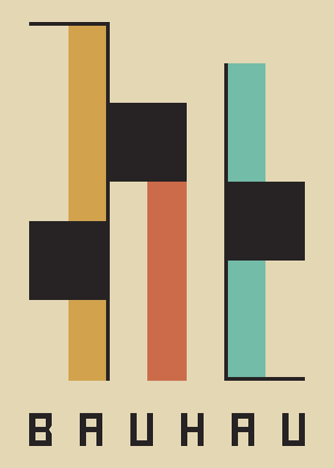 Bauhaus Geometric Art Print
