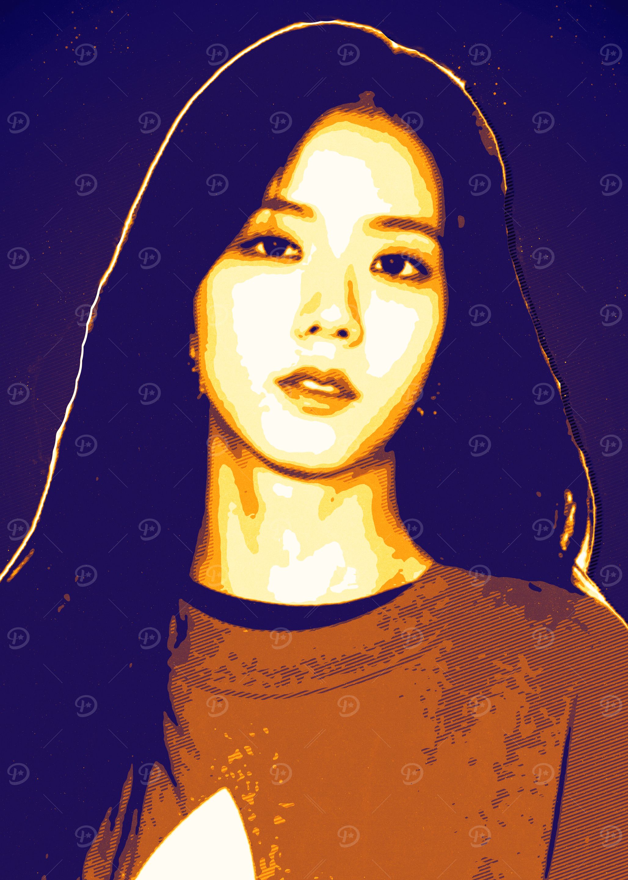 Jisoo Blackpink Pop Art Portrait
