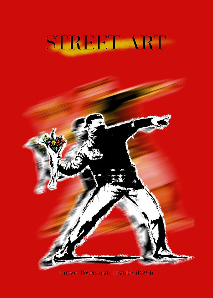 Flower Thrower Man | Street Art