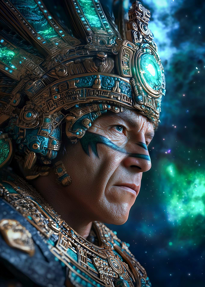 Aztec Warrior Portrait