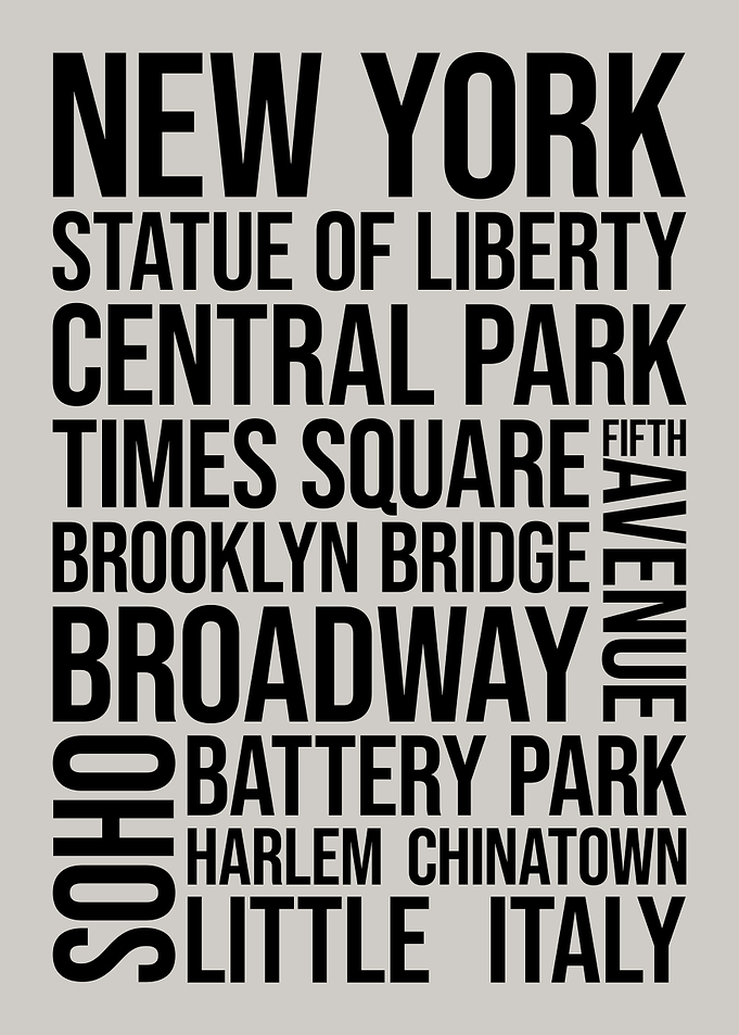 New York City Typography