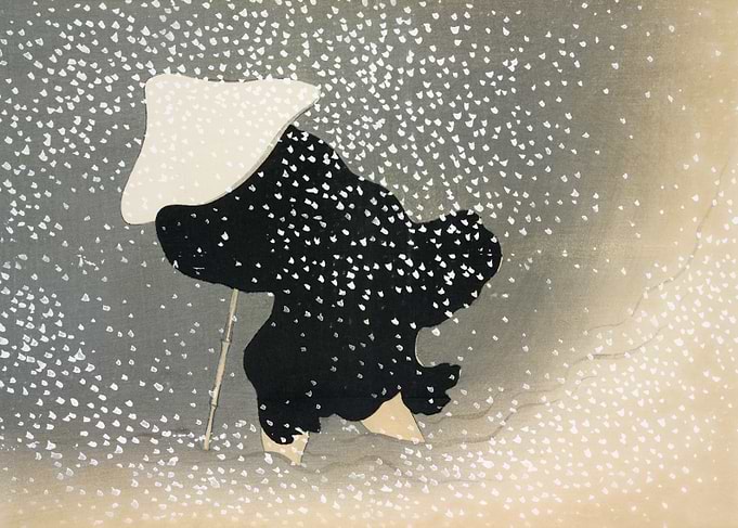 Snowfall in Japan