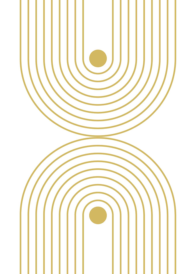 Golden Arches Abstract Art