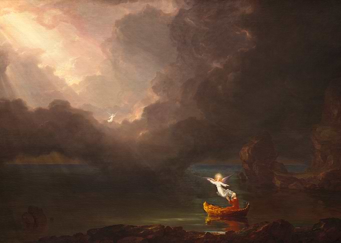 Angel and Man in Boat
