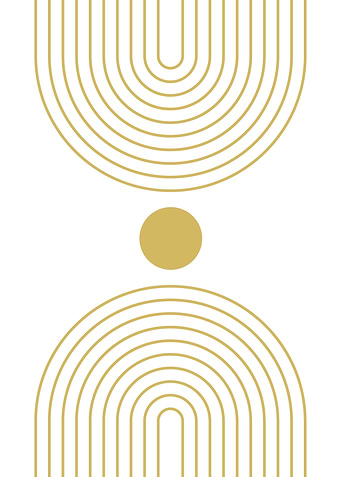 Golden Arches Abstract Art