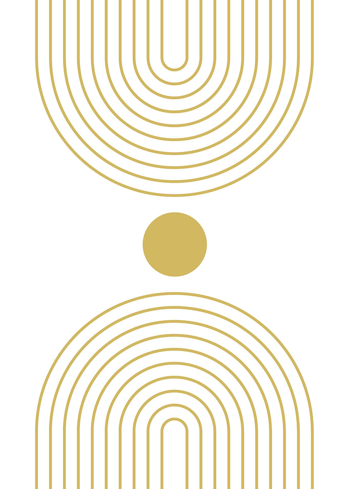Golden Arches Abstract Art