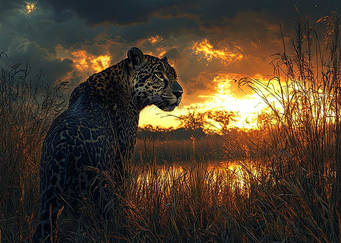 Leopard Sunset
