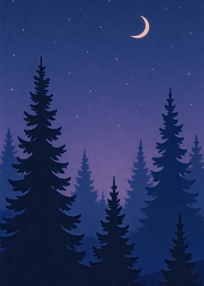 Night Forest Silhouette
