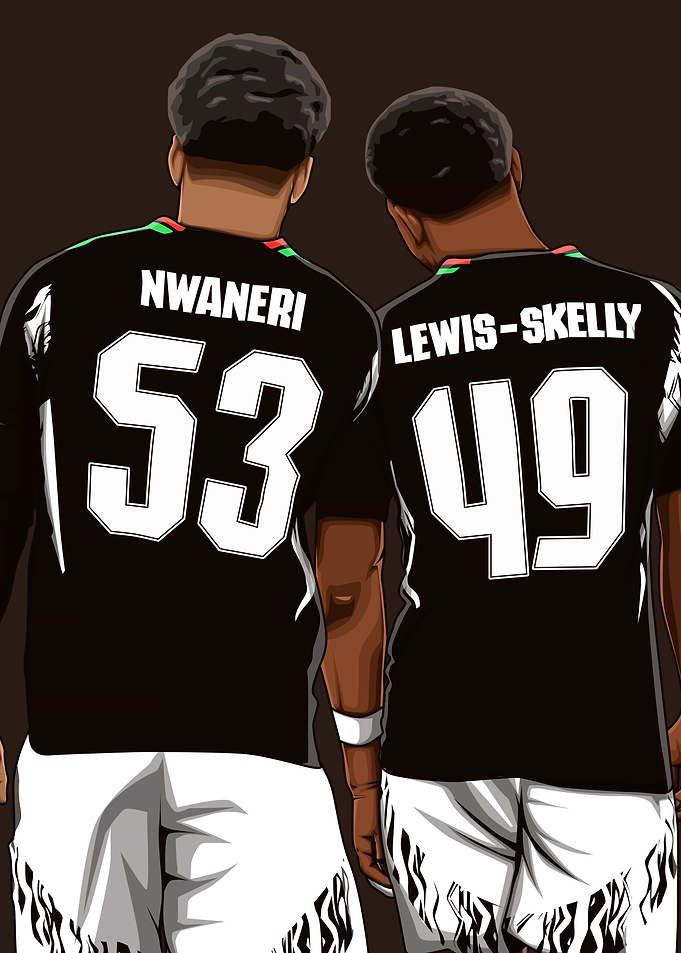 Ethan Nwaneri and Myles Lewis Skelly