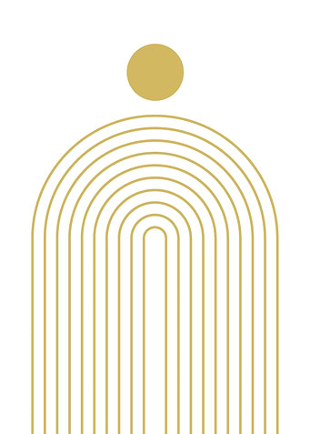 Golden Arches Abstract Art