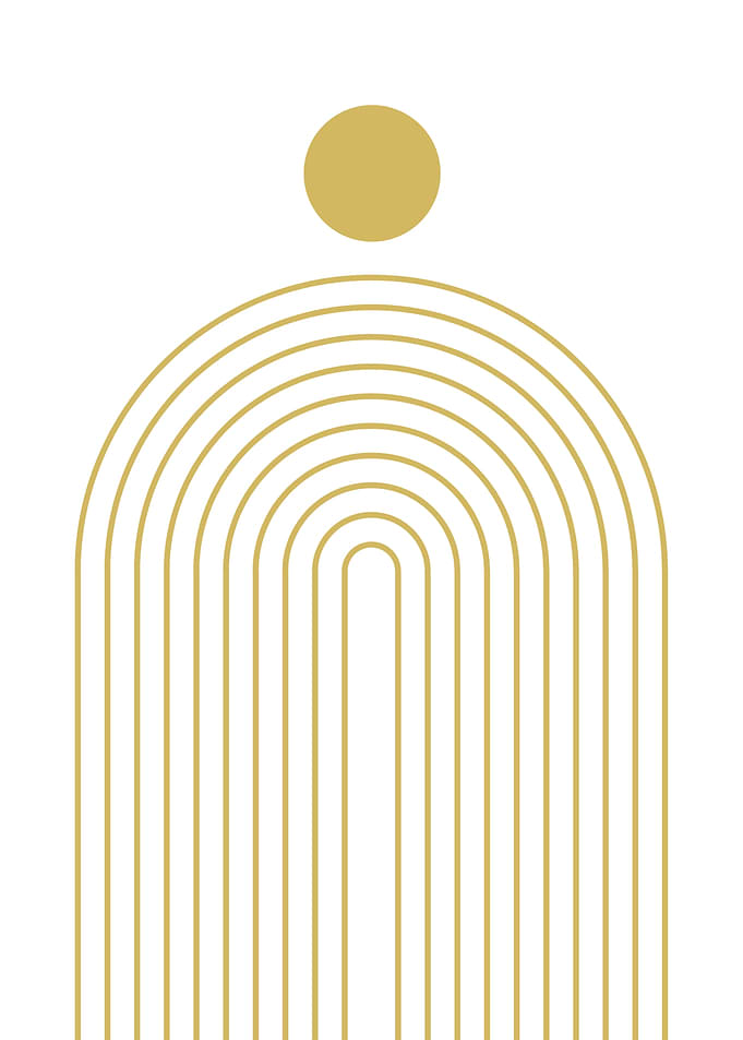 Golden Arches Abstract Art