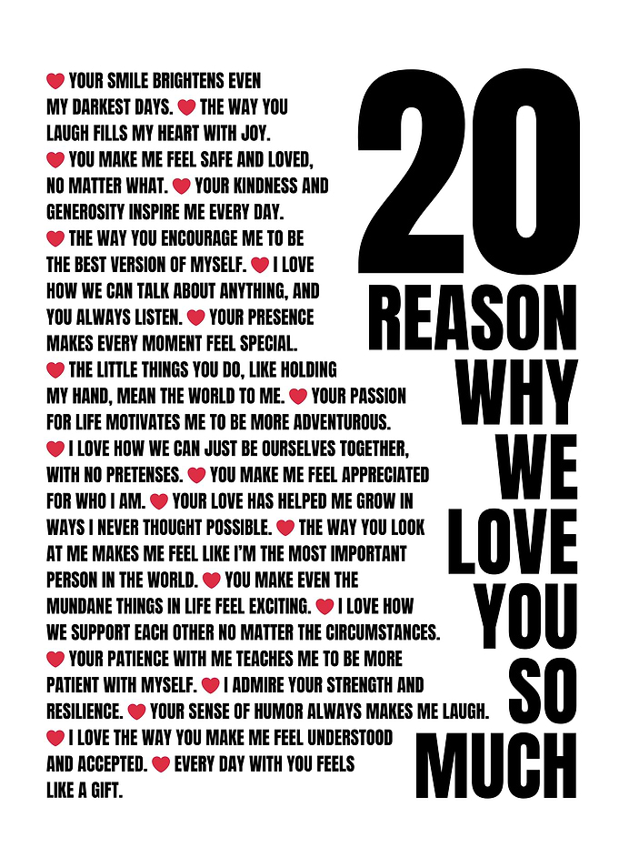 20 Reasons Why We Love You So Much