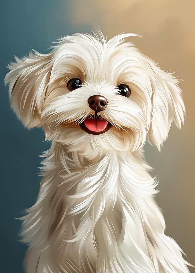 Maltese Puppy Portrait