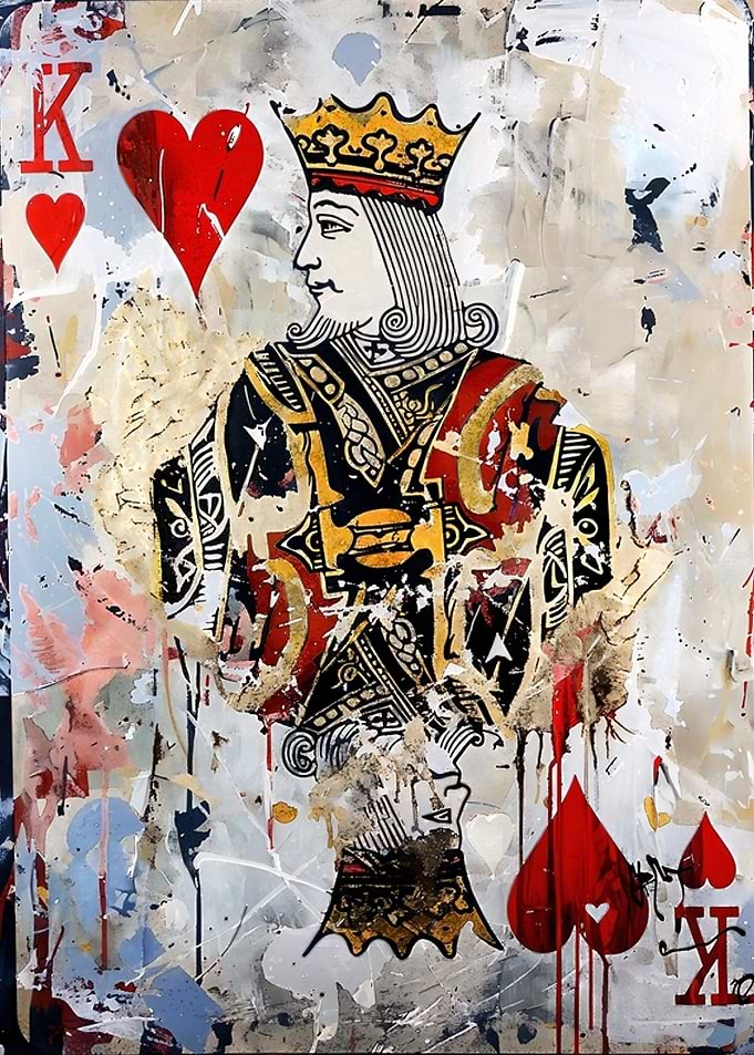 King of Hearts Street Art