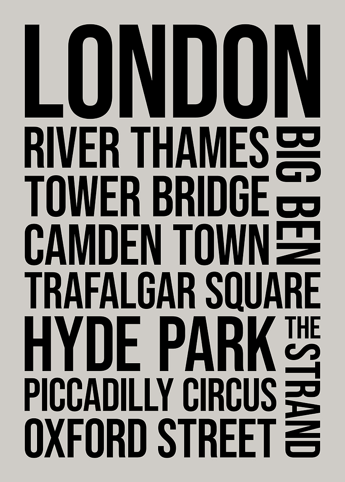 London Landmarks Typography