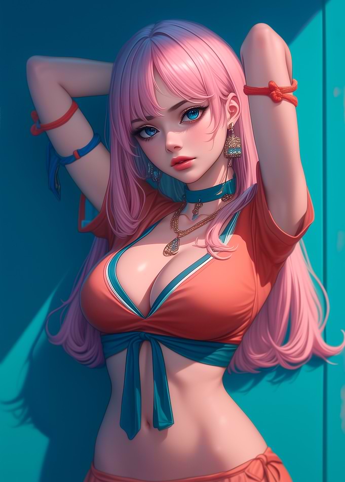 Anime Girl in Summer Outfit