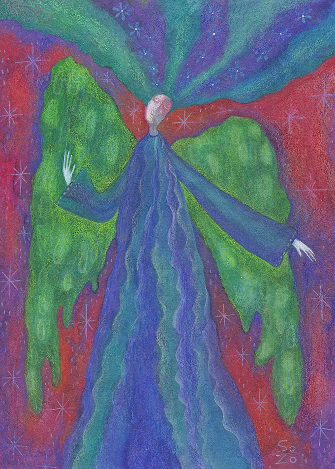 Angel with Green Wings