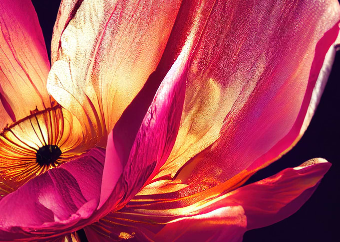 Pink and Gold Flower