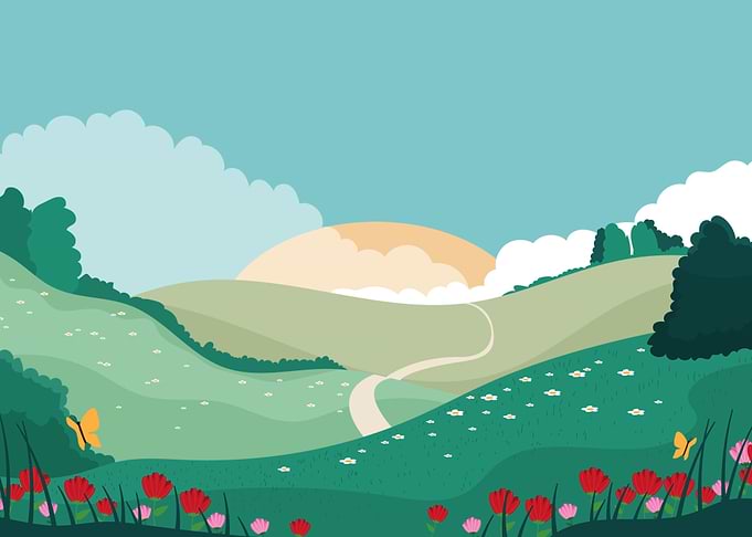 Sunny Meadow Landscape