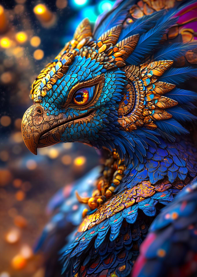 Mythical Bird Portrait