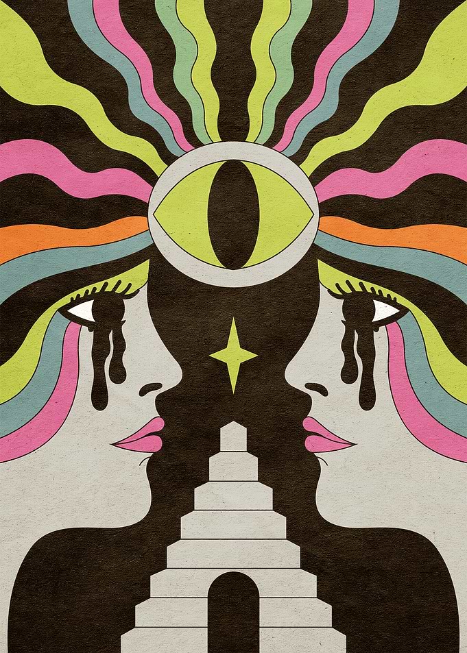 Mirrored Faces and Cosmic Eye