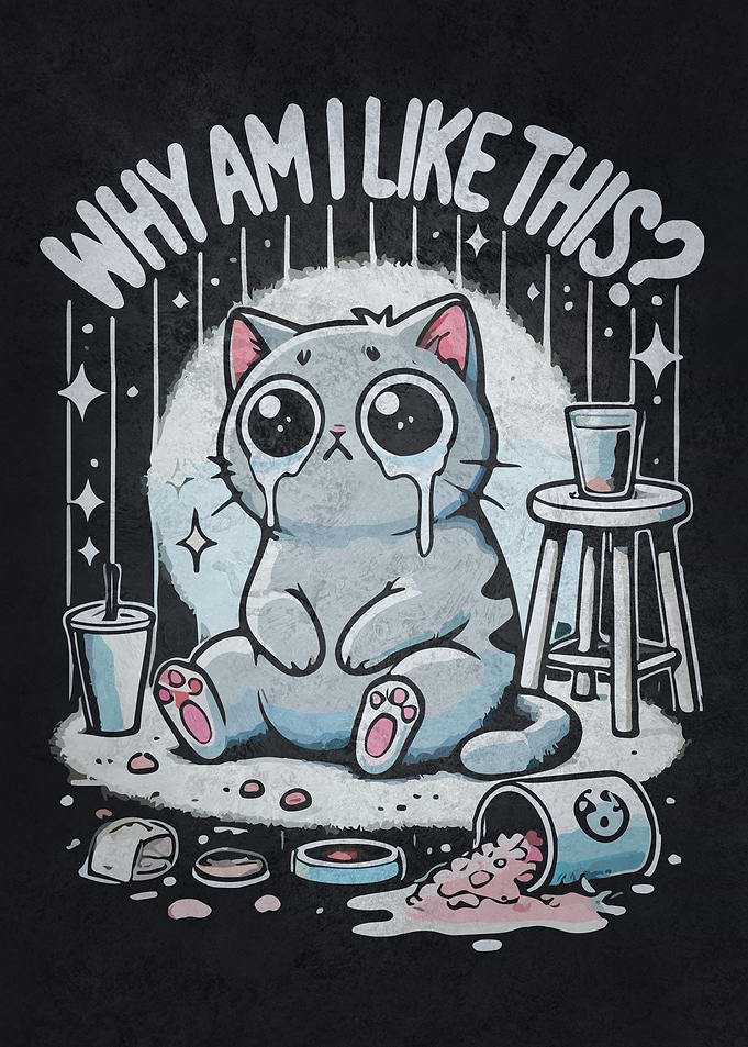 Why Am I Like This? – Sad Cat Chaos Humor
