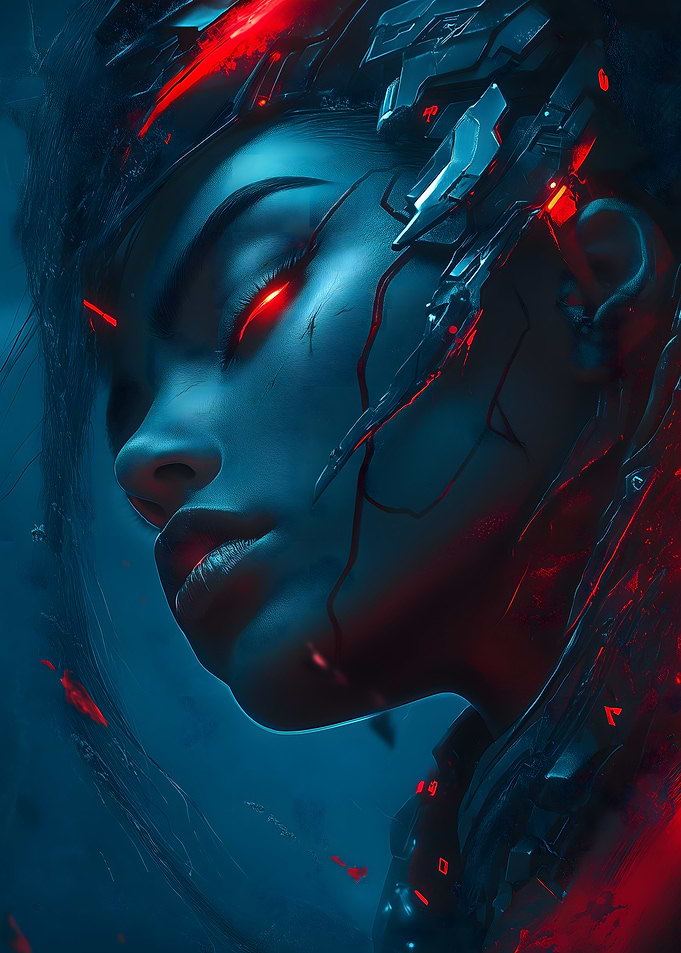 Cyberpunk Woman Portrait